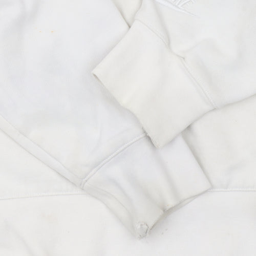 Nike Men's White Large Crew Neck Pullover Logo Sweatshirt