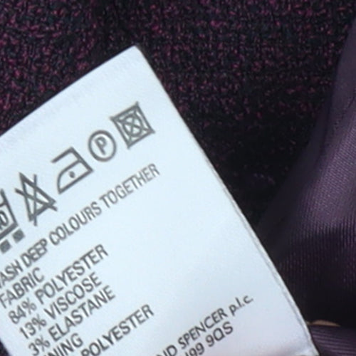 Marks and Spencer Women’s Purple Blazer Jacket UK 14 Classic Fit
