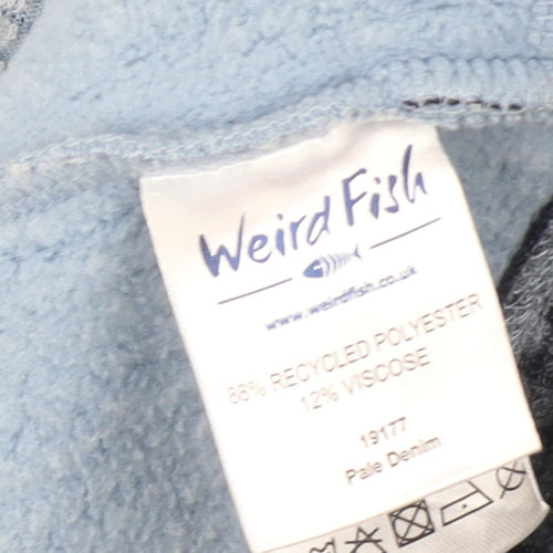 Weird Fish Women's Blue 1/4 Zip Pullover Sweatshirt Size 12