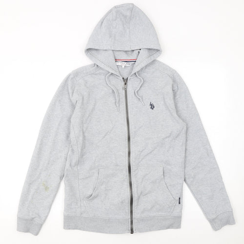U.S. Polo Assn. Men's Grey Full Zip Hoodie Size S
