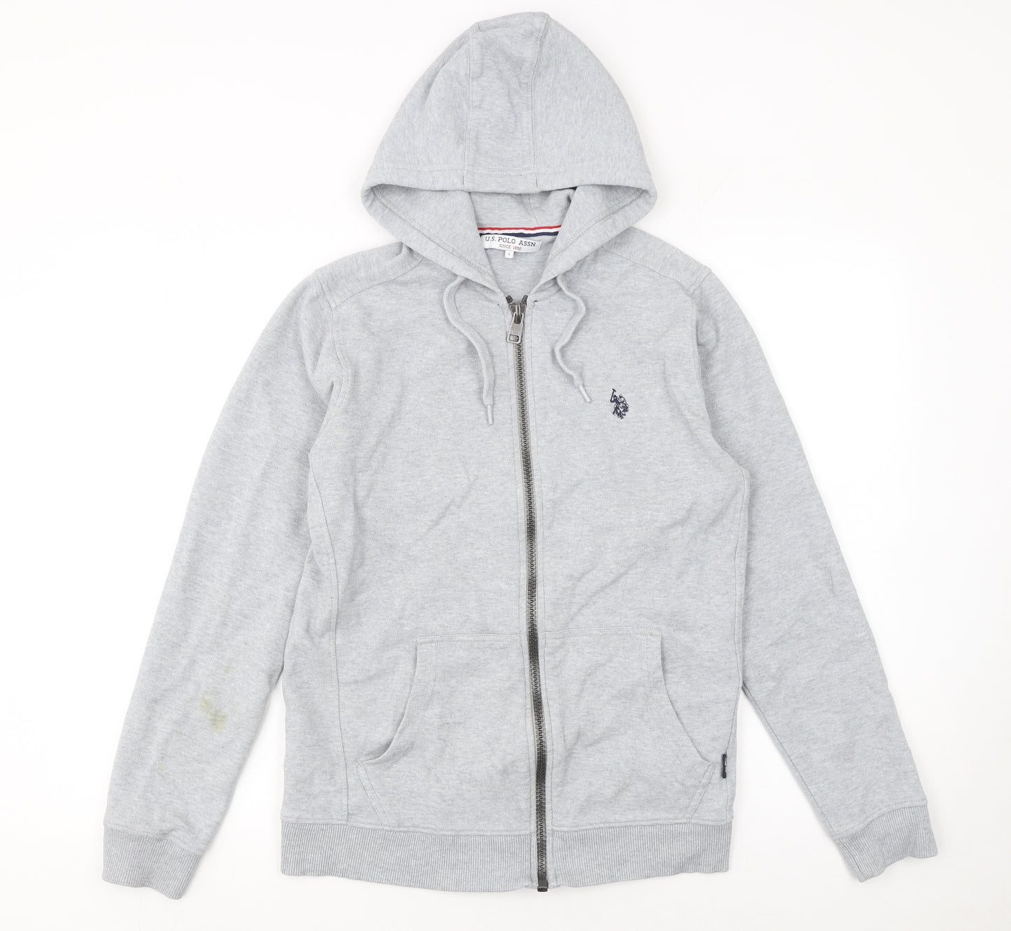 U.S. Polo Assn. Men's Grey Full Zip Hoodie Size S