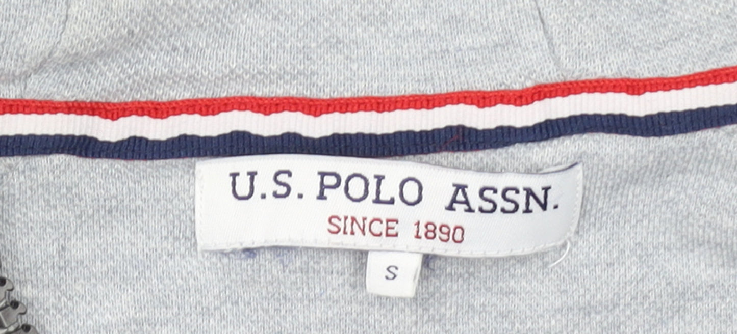 U.S. Polo Assn. Men's Grey Full Zip Hoodie Size S
