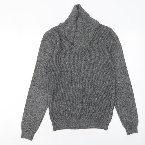 Next Men’s Grey Roll Neck Pullover Jumper Size S Cotton Blend