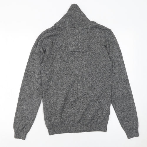 Next Men’s Grey Roll Neck Pullover Jumper Size S Cotton Blend