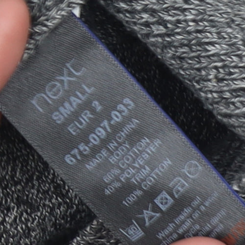 Next Men’s Grey Roll Neck Pullover Jumper Size S Cotton Blend