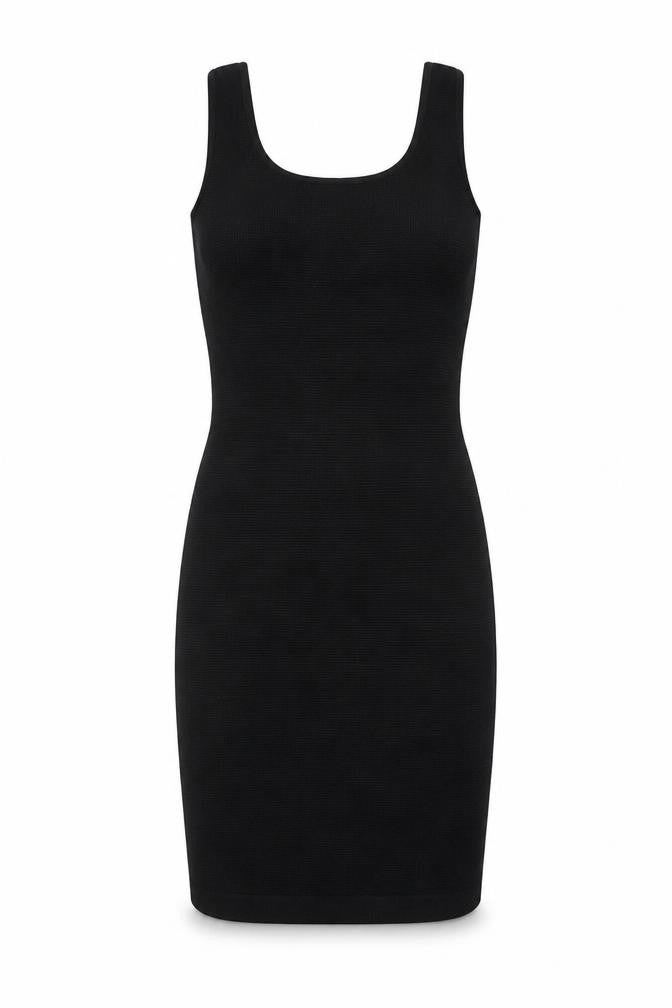 Mango Women Black Size 10 Bodycon Sleeveless Scoop Neck Dress
