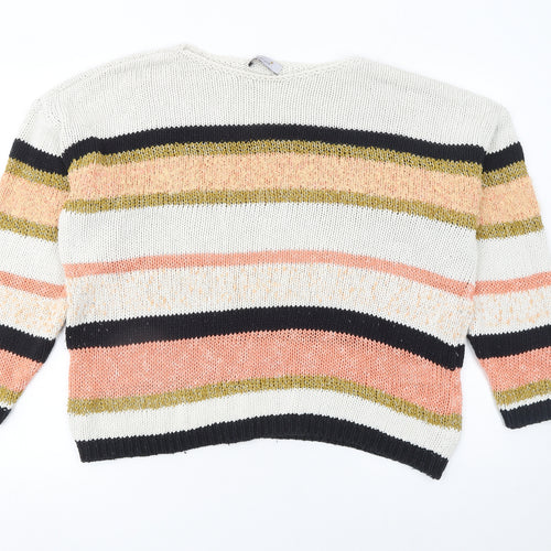 Marks and Spencer Women’s Multicoloured Striped Knit Jumper Size L