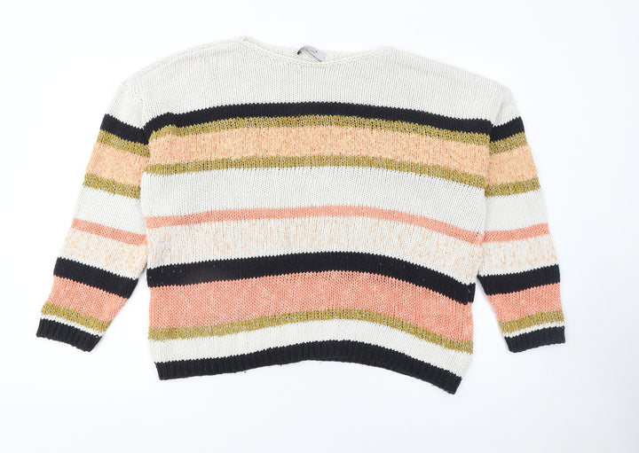 Marks and Spencer Women’s Multicoloured Striped Knit Jumper Size L