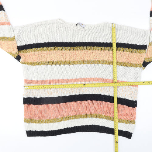 Marks and Spencer Women’s Multicoloured Striped Knit Jumper Size L