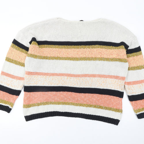 Marks and Spencer Women’s Multicoloured Striped Knit Jumper Size L