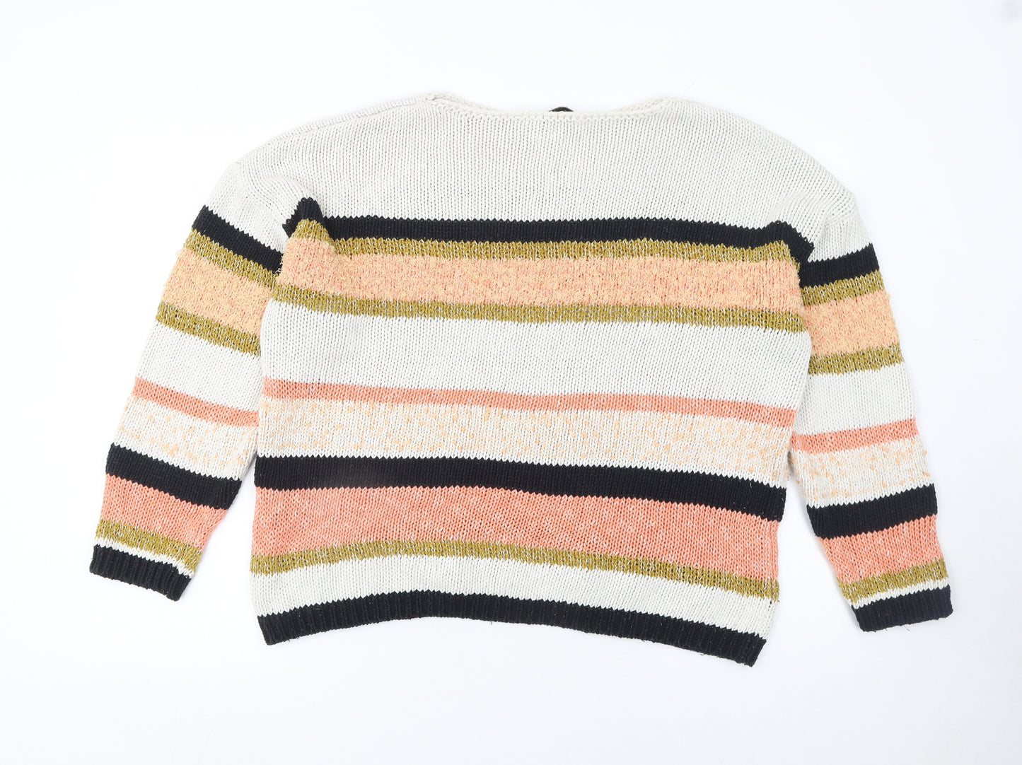 Marks and Spencer Women’s Multicoloured Striped Knit Jumper Size L