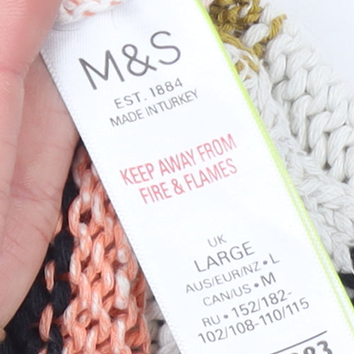 Marks and Spencer Women’s Multicoloured Striped Knit Jumper Size L
