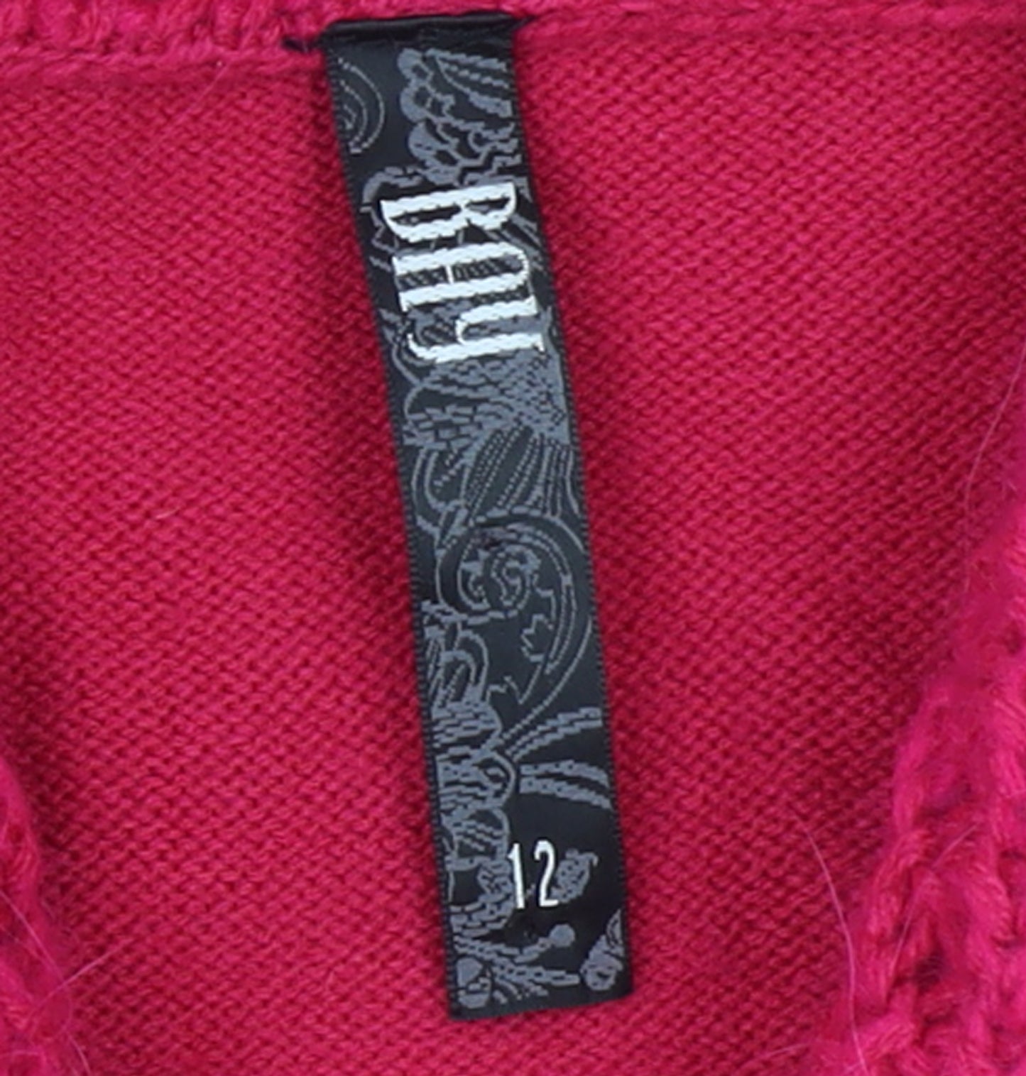 Bay Womens Pink Cowl Neck Belted Pullover Jumper Size 12