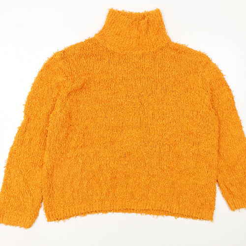 Samsøe Samsøe Women’s Orange Roll Neck Chunky Knit Jumper XS