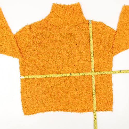 Samsøe Samsøe Women’s Orange Roll Neck Chunky Knit Jumper XS
