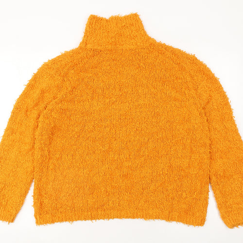 Samsøe Samsøe Women’s Orange Roll Neck Chunky Knit Jumper XS