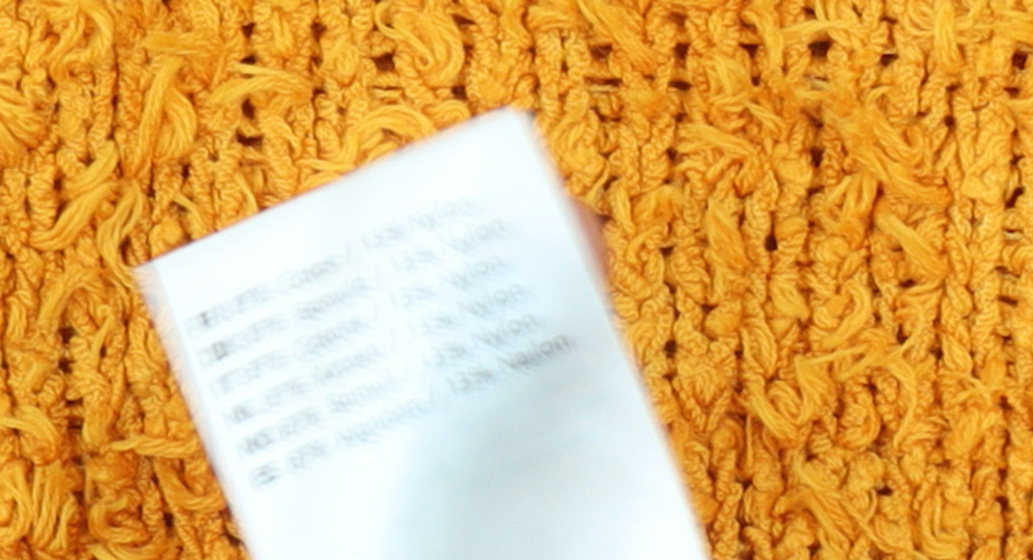 Samsøe Samsøe Women’s Orange Roll Neck Chunky Knit Jumper XS