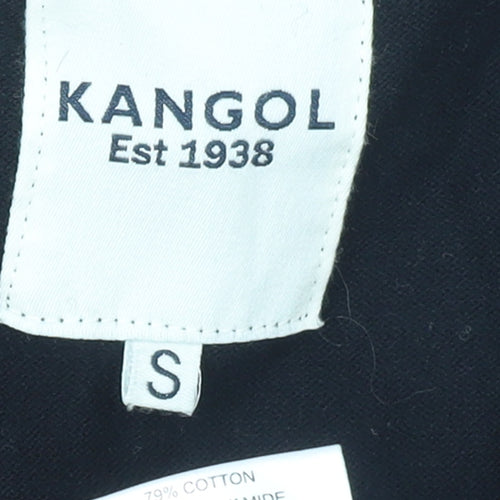 Kangol Men's Black Cotton Knit V-Neck Cardigan S