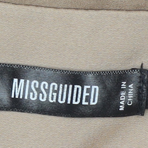 Missguided Women’s Beige Double-Breasted Blazer UK 10 Regular Fit