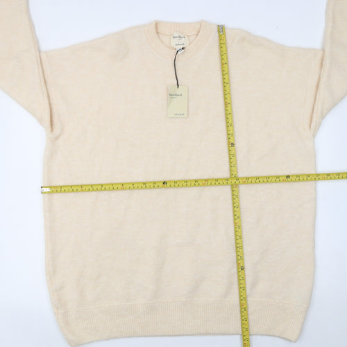 River Island Women Beige Relaxed Knit Crew Neck Jumper Size S