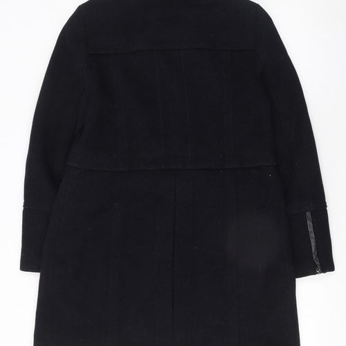 Marks and Spencer Women’s Navy Wool Blend Pea Coat UK 10 Lined
