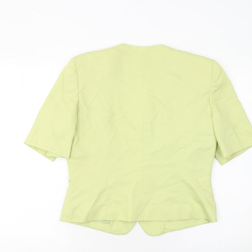 Richards Women Lime Green Short Sleeve Suit Jacket Size 14