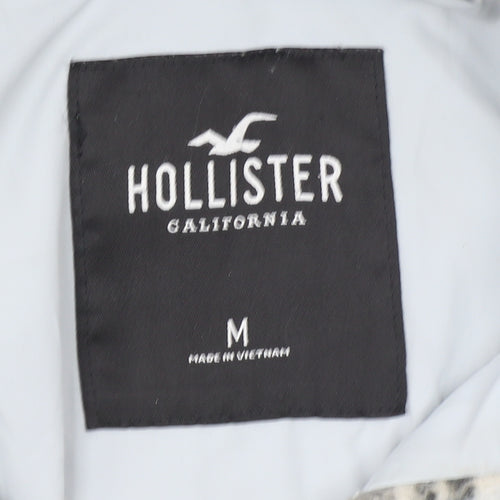 Hollister Men's Grey Plaid Flannel Shacket Jacket M Regular Fit