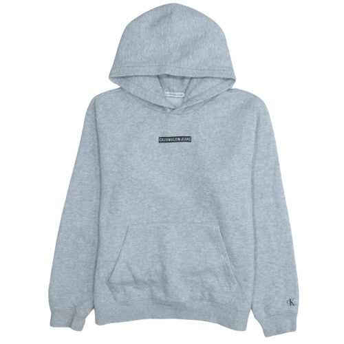 Calvin Klein Jeans Mens Grey Pullover Hoodie Size 14 Classic Fit