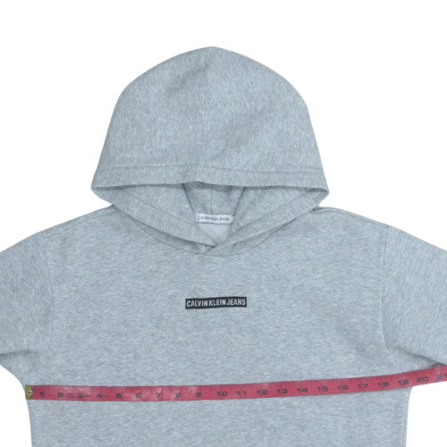 Calvin Klein Jeans Mens Grey Pullover Hoodie Size 14 Classic Fit