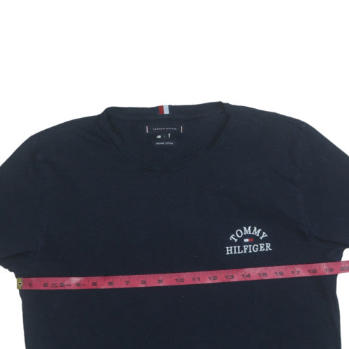 Tommy Hilfiger Men's Black Organic Cotton Crew Neck T-Shirt L