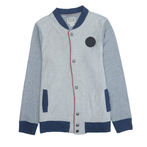 Converse Boys Grey Blue Full Zip Sweatshirt XL 13-15 Years Casual Cotton Blend