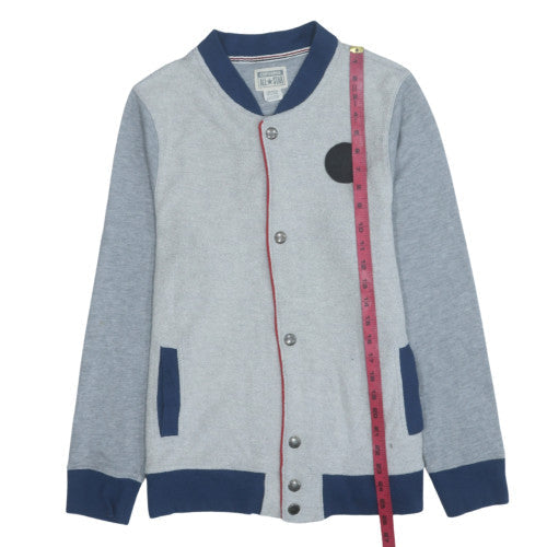 Converse Boys Grey Blue Full Zip Sweatshirt XL 13-15 Years Casual Cotton Blend