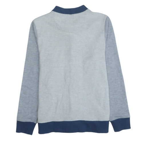 Converse Boys Grey Blue Full Zip Sweatshirt XL 13-15 Years Casual Cotton Blend