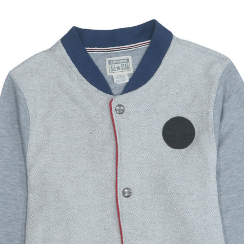 Converse Boys Grey Blue Full Zip Sweatshirt XL 13-15 Years Casual Cotton Blend