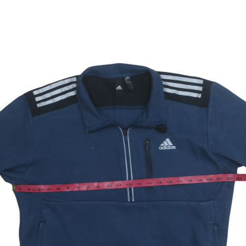 Adidas Men Blue Sports 1/2 Zip Sweatshirt Regular Fit M