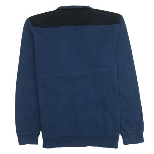 Adidas Men Blue Sports 1/2 Zip Sweatshirt Regular Fit M