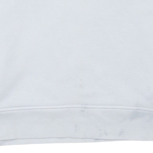 Adidas Mens White XS Crew Neck Sweatshirt with Logo Detail