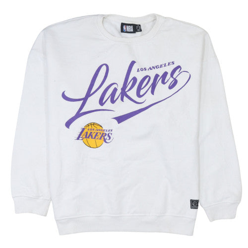 NBA Los Angeles Lakers White Crew Neck Sweatshirt XL Women’s Casual