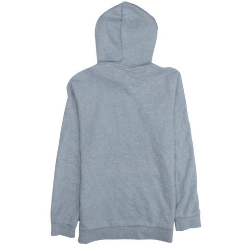 Adidas Men's Grey Pullover Hoodie Small Logo Cotton Blend