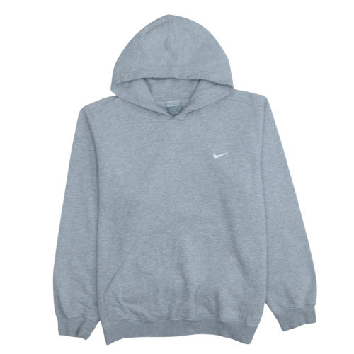 Nike Boys Grey Pullover Hoodie Fleece Lined Logo Sweatshirt 12-13 Years