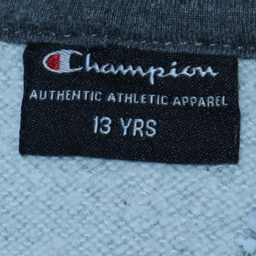Champion Boys Grey Full Zip Hoodie 13 Years Fleece Sportswear