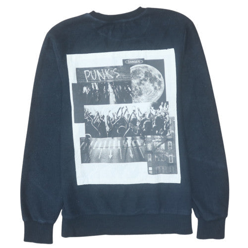 Cedarwood State Mens Black Punks Graphic Crew Neck Sweatshirt M
