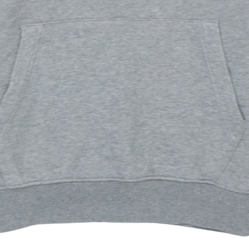 Nike Mens Grey Pullover Hoodie M Logo Fleece Sweatshirt