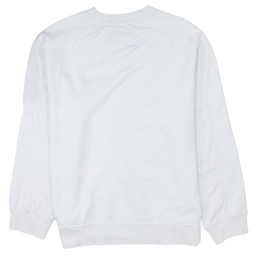 Calvin Klein Jeans Men's White XL Crew Neck Pullover Sweatshirt