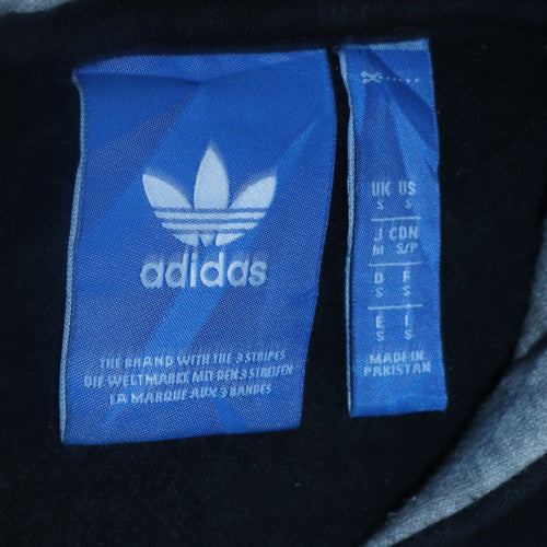Adidas Men's Black Full Zip Hoodie S Logo Fleece Sportswear