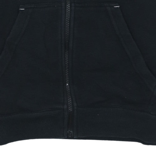 Adidas Men's Black Full Zip Hoodie S Logo Fleece Sportswear