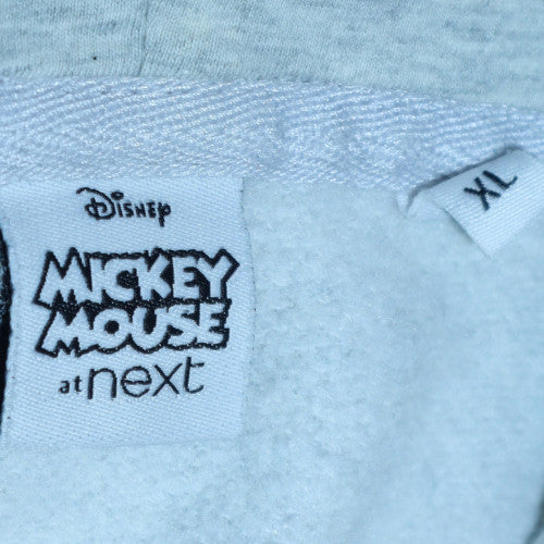 Next Women Grey Hooded Pullover Hoodie XL Leopard Mickey Print