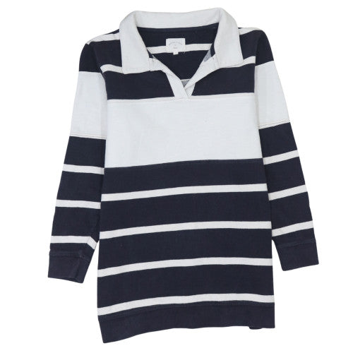 Next Womens Blue White Striped Cotton 3/4 Sleeve Nightshirt Size 10