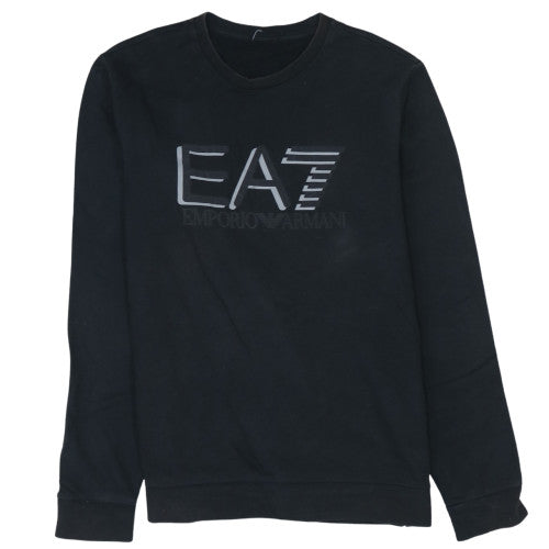 Emporio Armani Men’s Black Crew Neck Logo Sweatshirt Size M