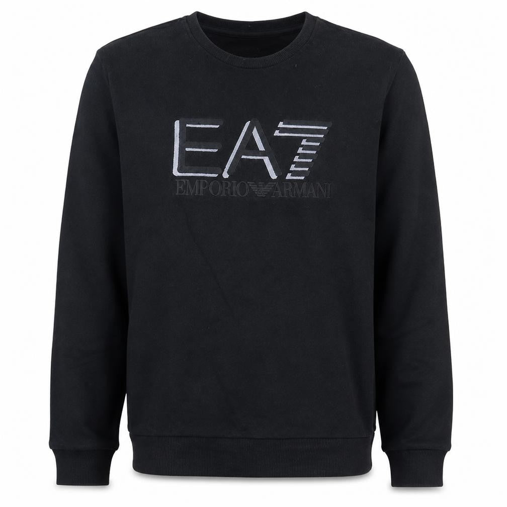 Emporio Armani Men’s Black Crew Neck Logo Sweatshirt Size M